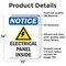 Signmission Electrical Panels Inside Sign With Symbol, 10 in W x Rectangle, Vinyl Decal OS-2PACK-NS-D-1014-V-11674 - alternate 5
